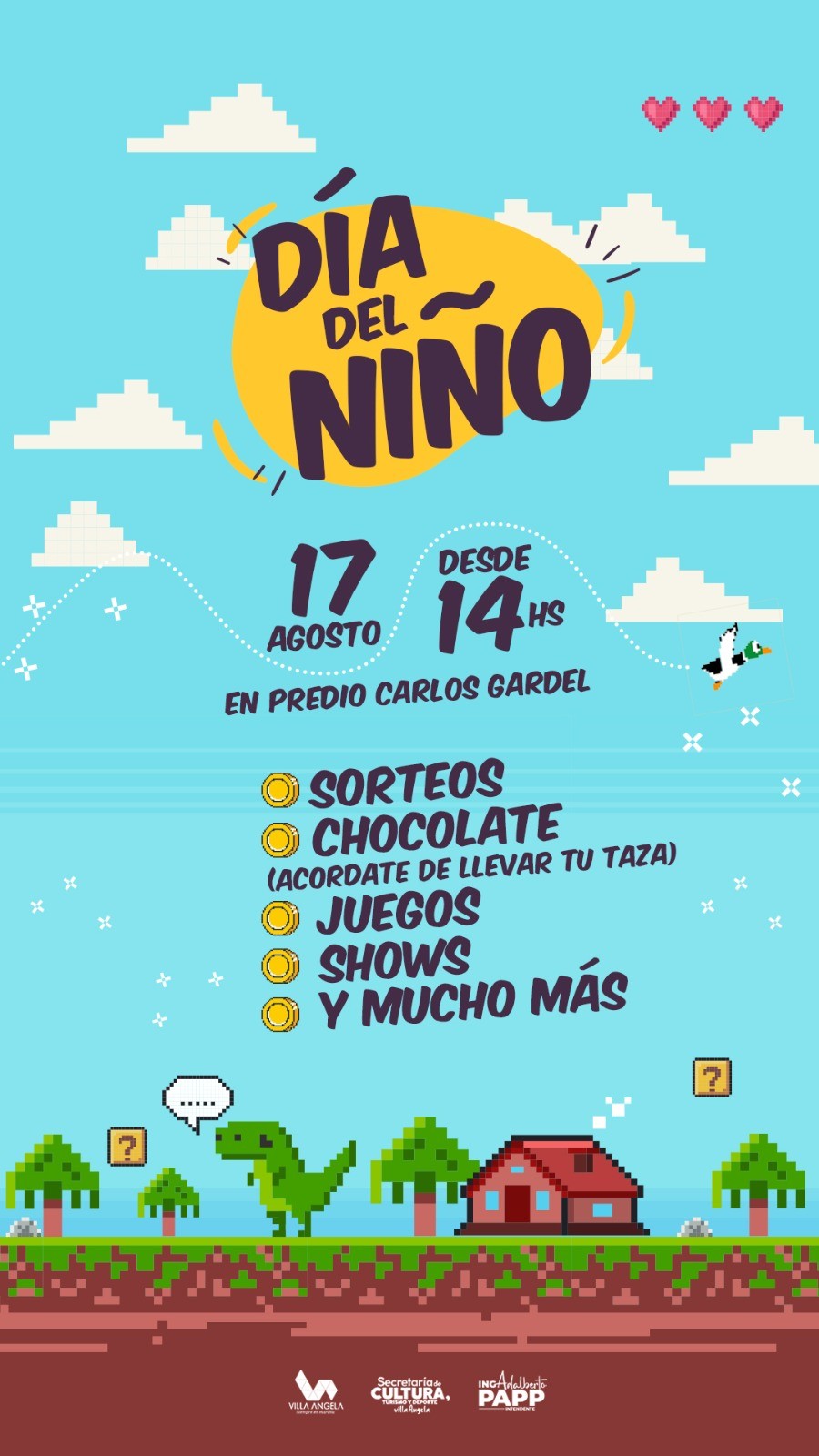 VILLA ÁNGELA SE PREPARA PARA LA GRAN FIESTA DEL DÍA DEL NIÑO