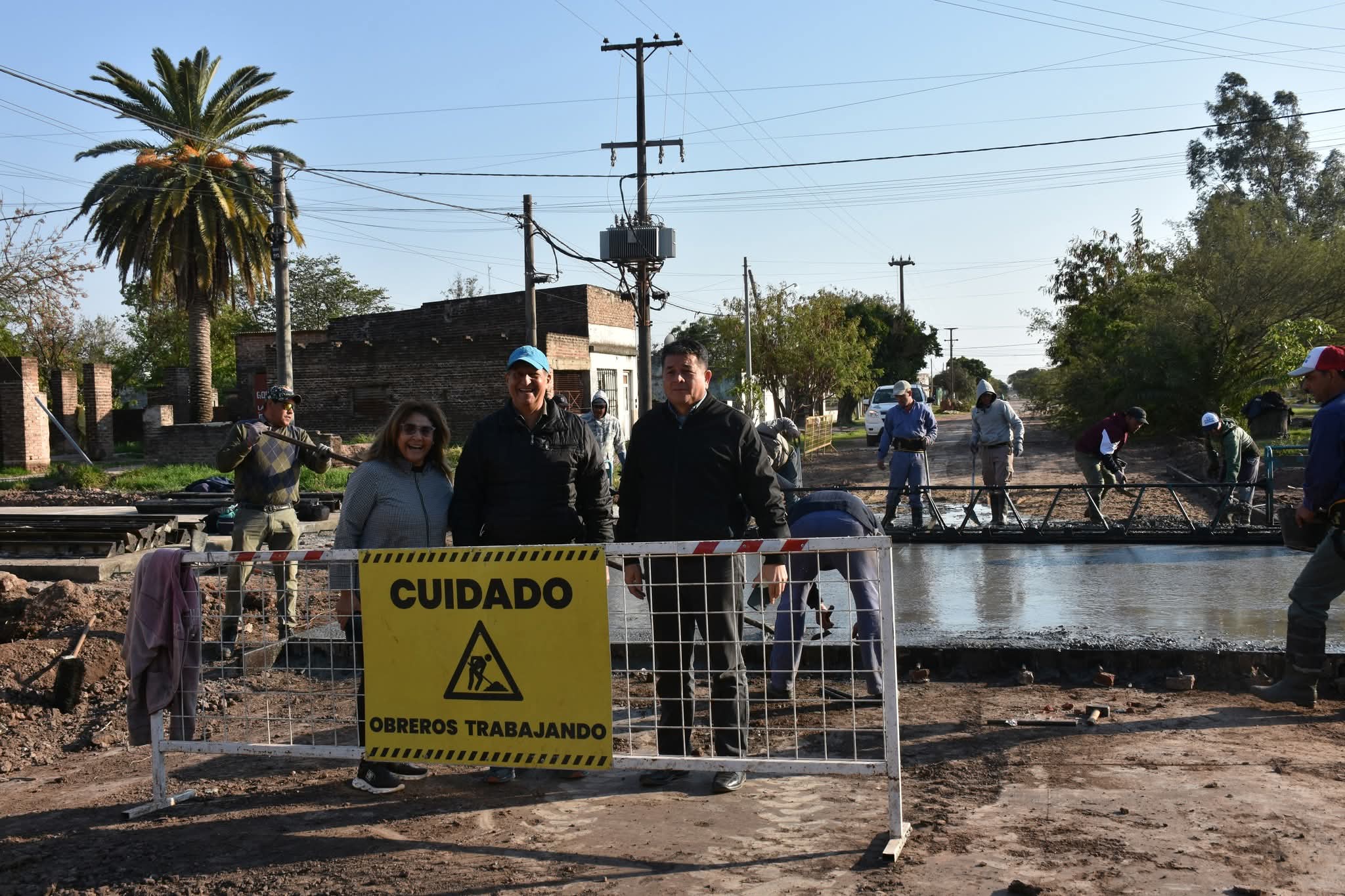 VILLA ÁNGELA AVANZA EN LA ÚLTIMA ETAPA DEL PAVIMENTO PROYECTADO