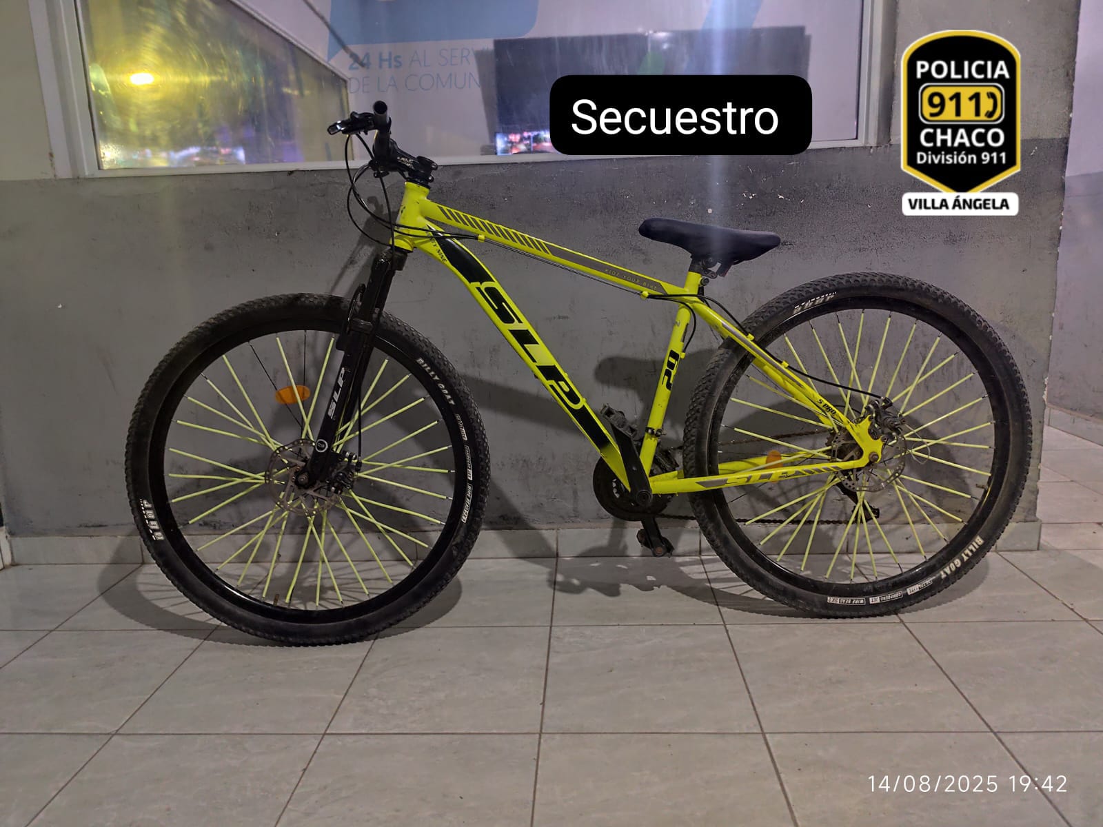 VILLA ÁNGELA: COMPRÓ UNA BICICLETA QUE LE ROBARON A UN MENOR Y LA POLICÍA LA RECUPERÓ 