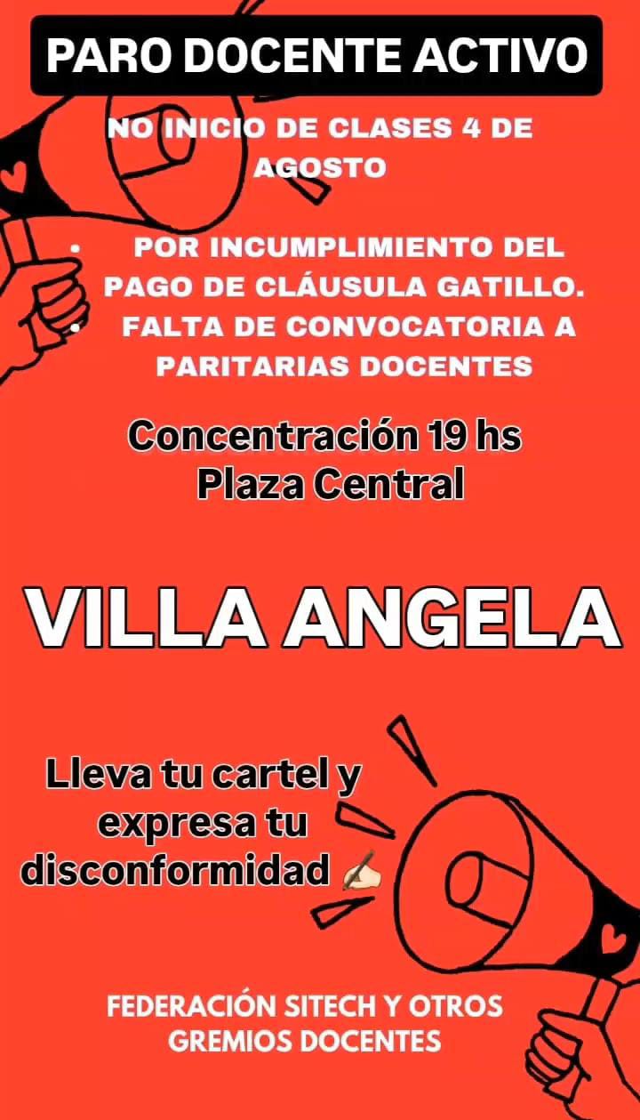 LOS SINDICATOS DOCENTES REALIZARON ASAMBLEAS EN DIFERENTES CIUDADES DE LA PROVINCIA POR LA QUITA DE LA "CL&Aacute;USULA GATILLO"