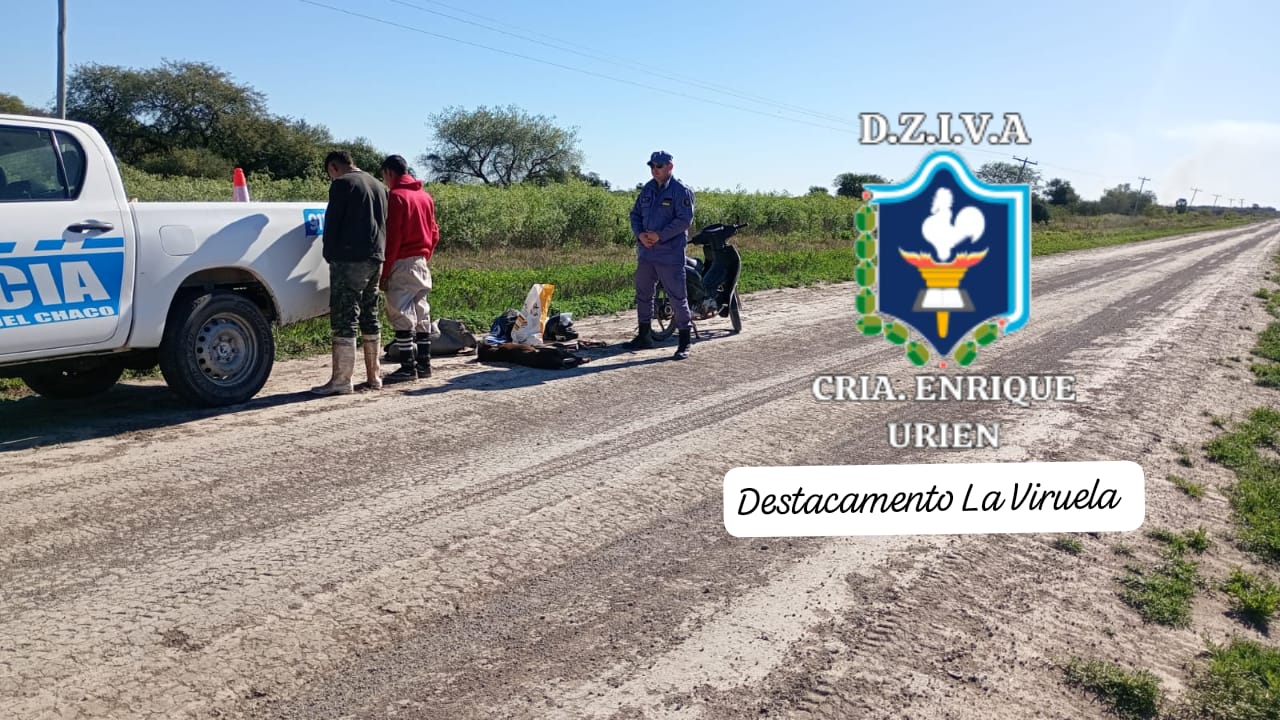 ENRIQUE URIEN: DECOMISARON ANIMALES FAENADOS,  SECUESTRARON ARMAS Y UNA MOTO 110 CC