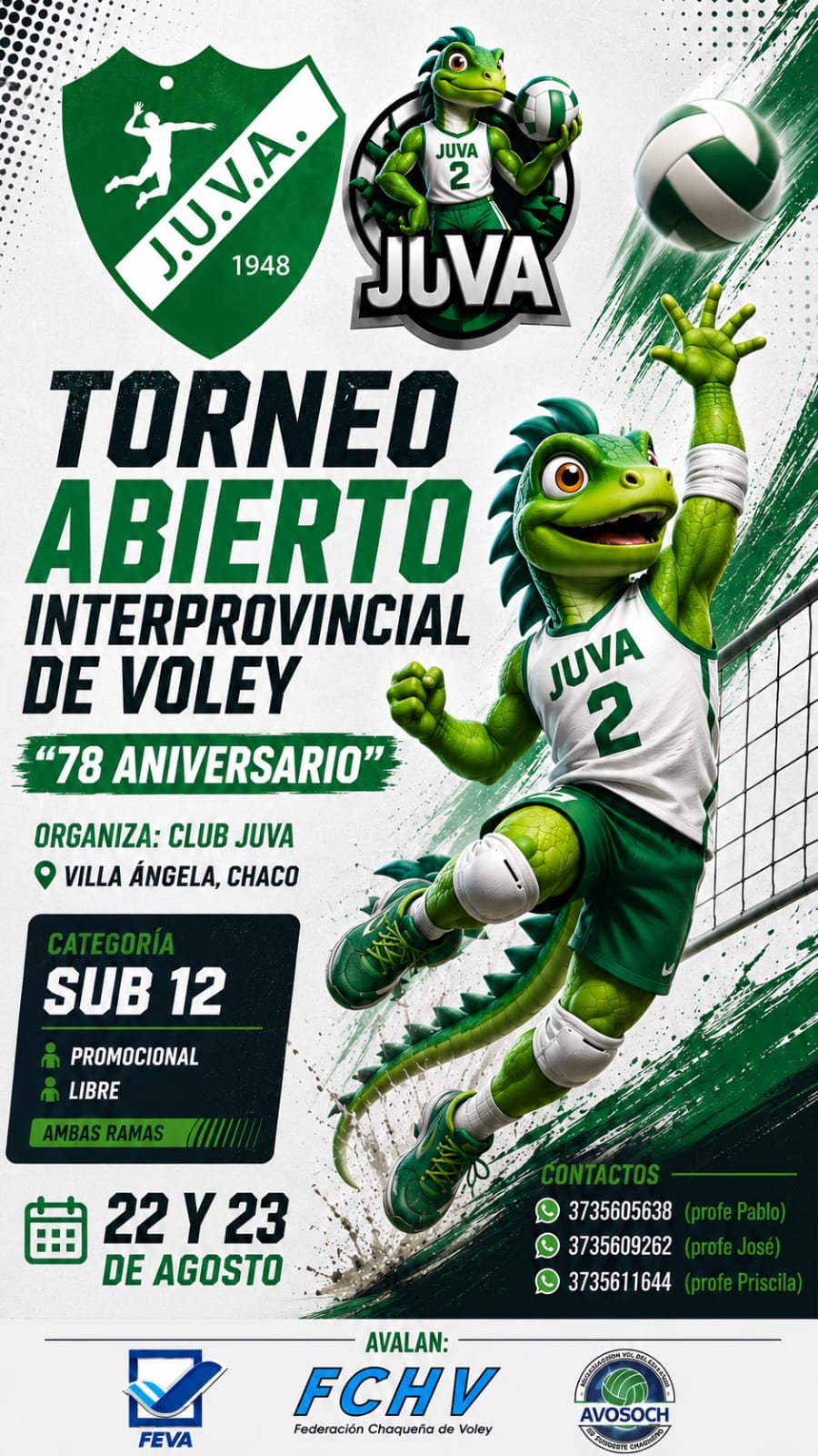 VILLA &Aacute;NGELA: CLUB JUVA SE PREPARA PARA RECIBIR UN GRAN TORNEO DE V&Oacute;LEY SUB 12
