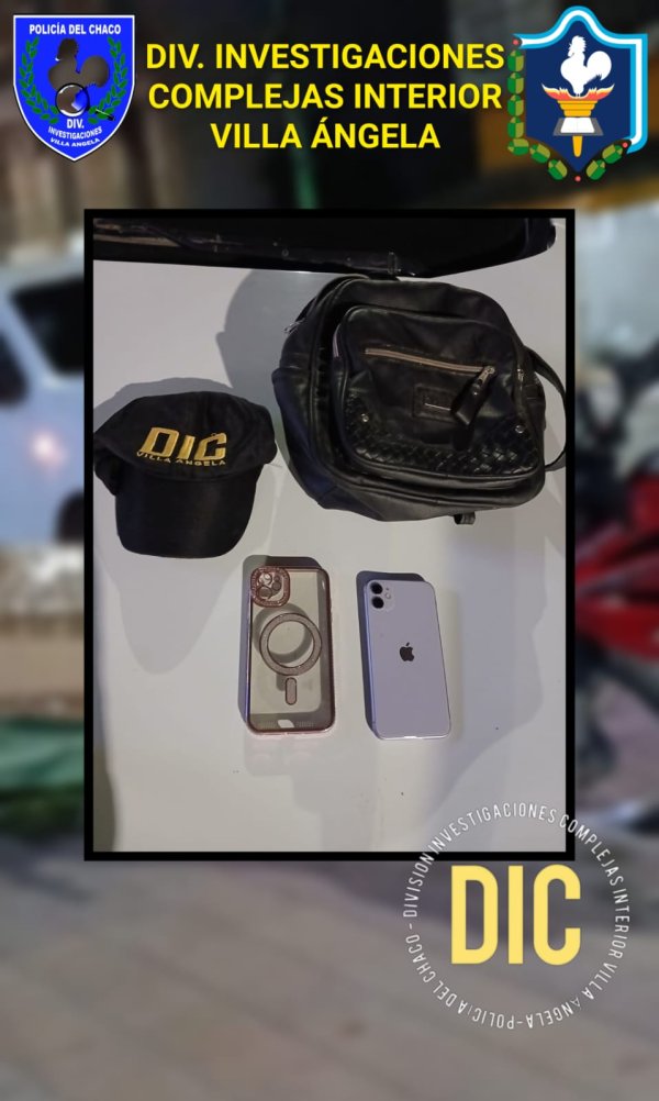 RECUPERARON UN IPHONE Y UNA MOCHILA DENUNCIADOS COMO SUSTRA&Iacute;DOS DE UN HOTEL TRANSITORIO EN VILLA &Aacute;NGELA