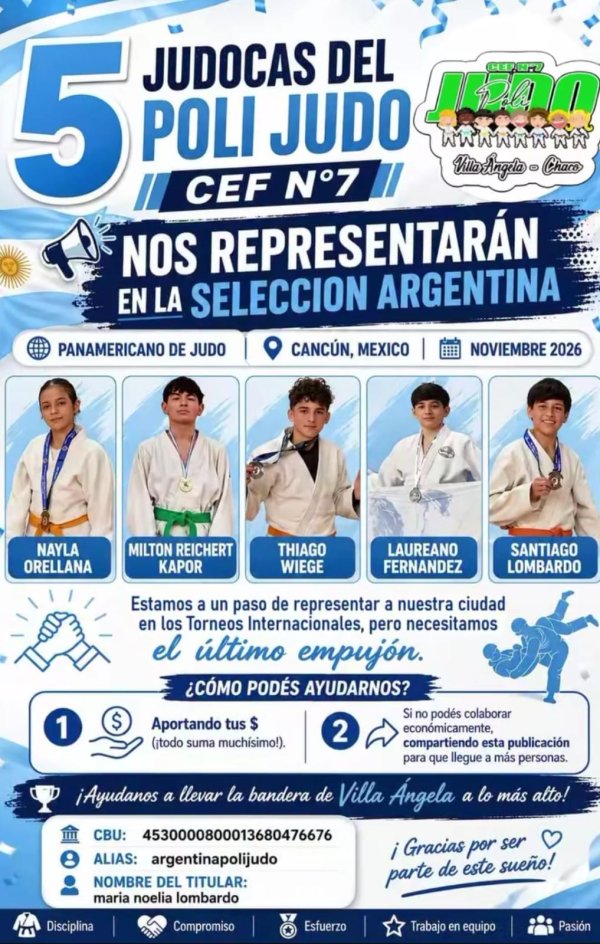 CINCO JUDOCAS DEL POLI JUDO FUERON CONVOCADOS A LA SELECCIÓN ARGENTINA Y BUSCAN LLEGAR AL PANAMERICANO EN MÉXICO
