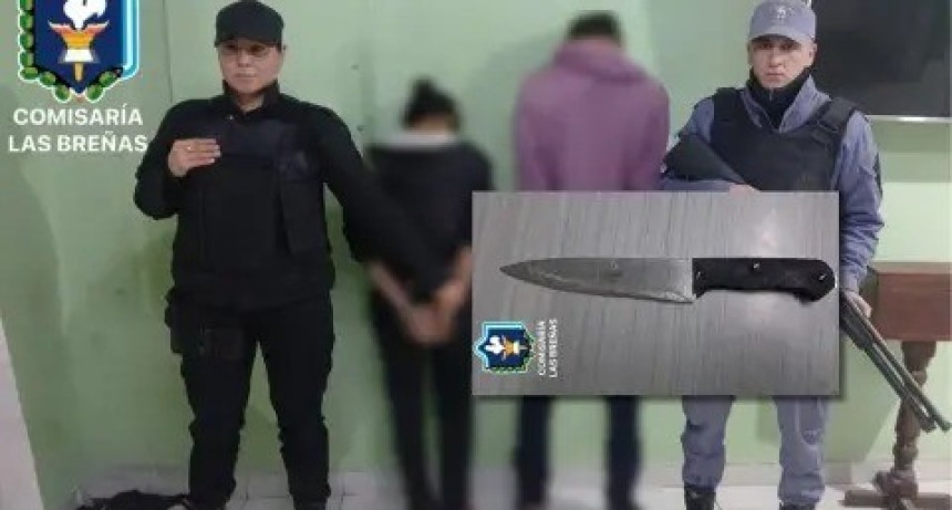 Las Breñas: Una pareja fue detenida tras un violento asalto a punta de cuchillo