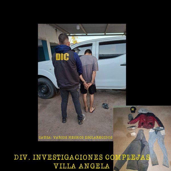 Villa &Aacute;ngela: INVESTIGACIONES COMPLEJAS ESCLARECI&Oacute; CINCO HECHOS Y APREHENDI&Oacute; A UN HOMBRE