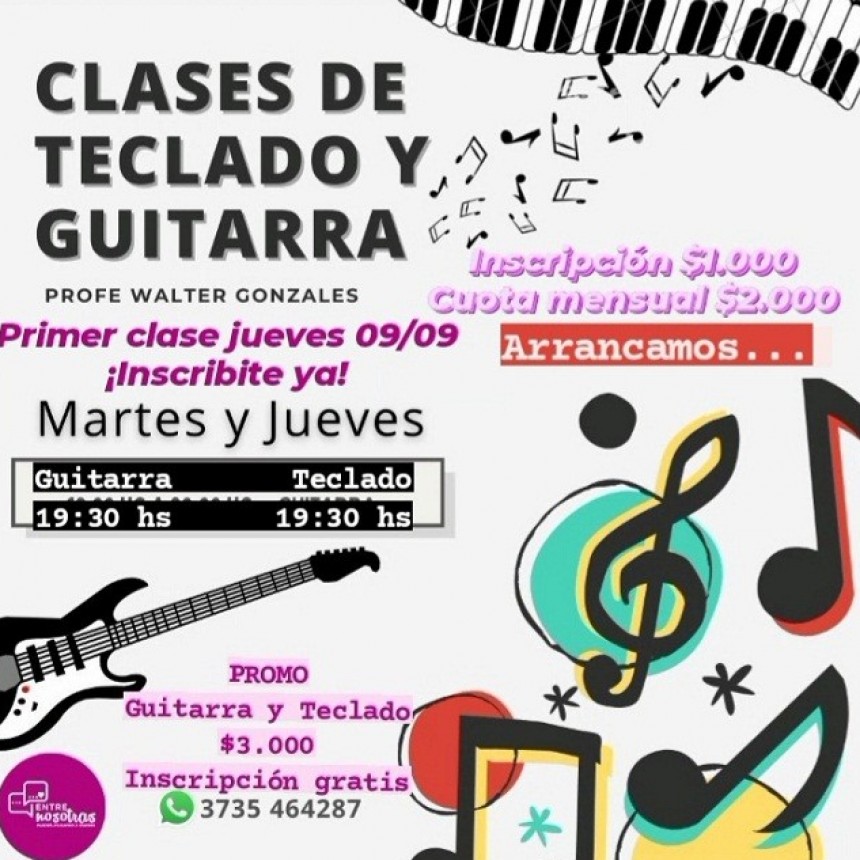 Villa &Aacute;ngela: La Fundaci&oacute;n EntreNosotras dar&aacute; Inicio a las Clases de Guitarra y Teclado