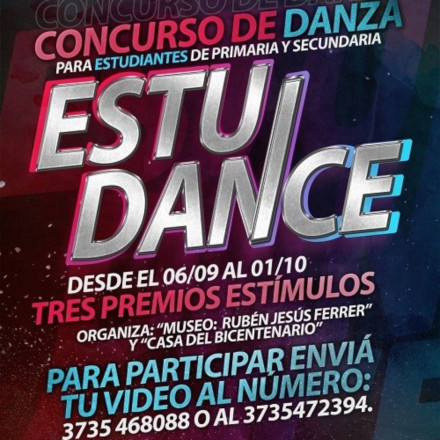 Villa &Aacute;ngela: El Municipio Invita a Participar del Concurso EstuDance para Alumnos de Nivel Primario y Secundario 