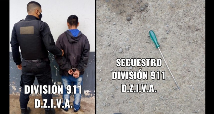 Villa &Aacute;ngela: DETIENEN A "KIKO" S. POR DESORDE EN LA V&Iacute;A P&Uacute;BLICA Y AMENAZAS CON ARMA BLANCA