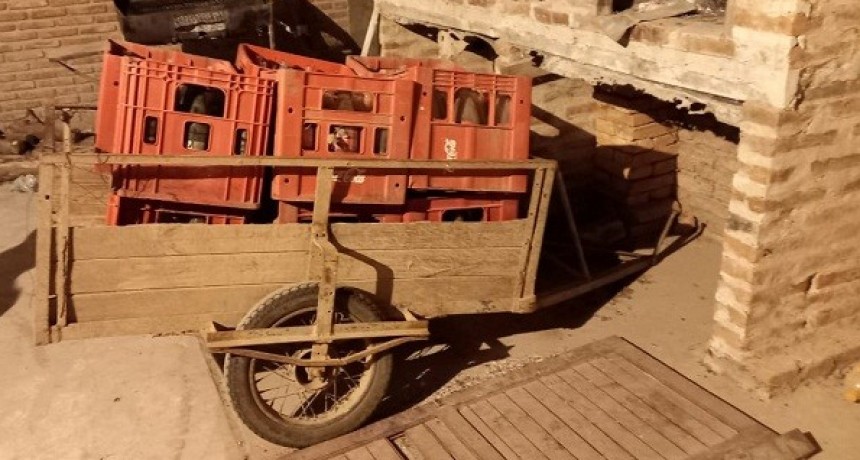 San Bernardo: Incautan m&aacute;s de 100 envases de Gaseosa vac&iacute;os y un Carro de un solo eje de dudosa procedencia