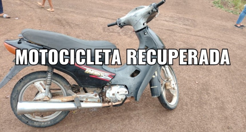 San Bernardo: EL PERSONAL POLICIAL RECUPER&Oacute; UNA MOTO ROBADA DESDE UNA CANCHA DE FUTBOL 5