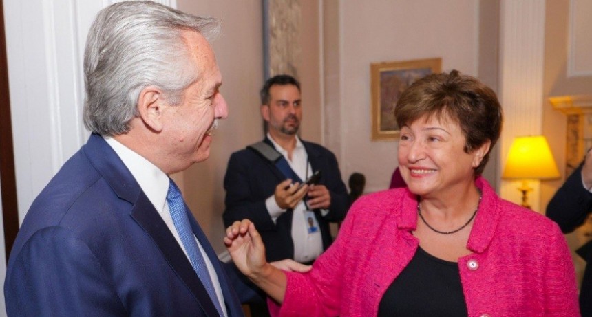Georgieva elogi&oacute; al gobierno argentino tras reunirse con Fern&aacute;ndez