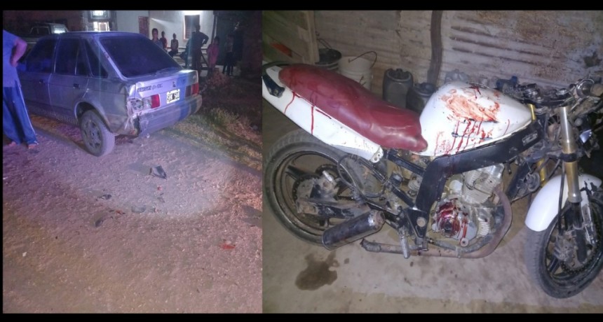 Villa &Aacute;ngela: IMPACT&Oacute; LA PARTE TRASERA DE UN VEH&Iacute;CULO CON SU MOTO Y ESCAP&Oacute;| AL SER ENCONTRADO PRESENTABA VARIOS CORTES Y SIGNOS DE ALCOHOLISMO 