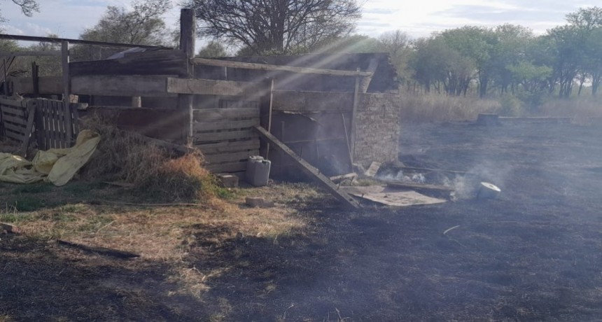 Villa &Aacute;ngela: EL TRABAJO DE LOS BOMBEROS EVIT&Oacute; QUE UN INCENDIO DE PASTIZALES DESTRUYA UN CRIADERO DE CERDOS