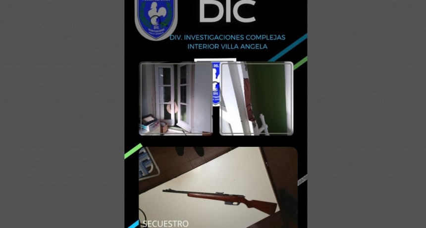 Villa &Aacute;ngela: ROBARON UNA CASA EN PLENO CENTRO DE LA CIUDAD | INCAUTAN UN RIFLE 22 mm.