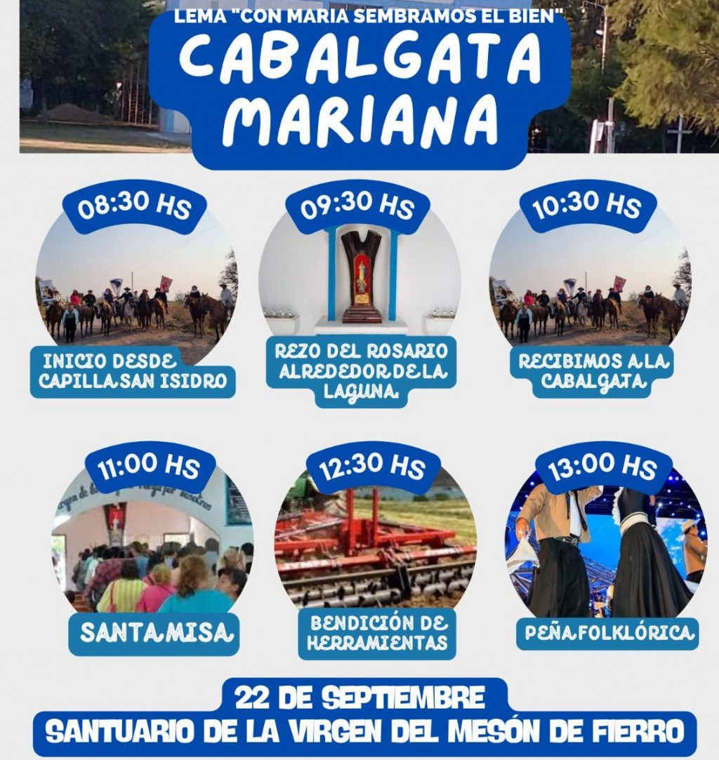 EL 22 DE SEPTIEMBRE SE REALIZARÁ LA CABALGATA MARIANA