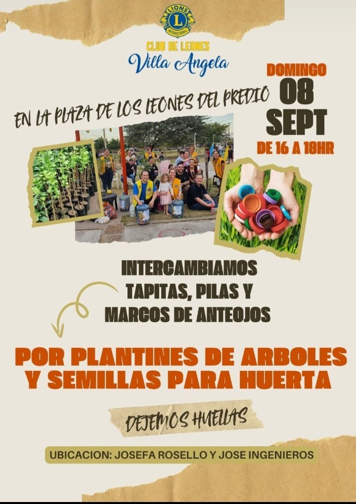 Villa Ángela: CAMPAÑA DE INTERCAMBIO DE TAPITAS, PILAS Y MARCOS DE ANTEOJOS POR PLANTINES Y SEMILLAS