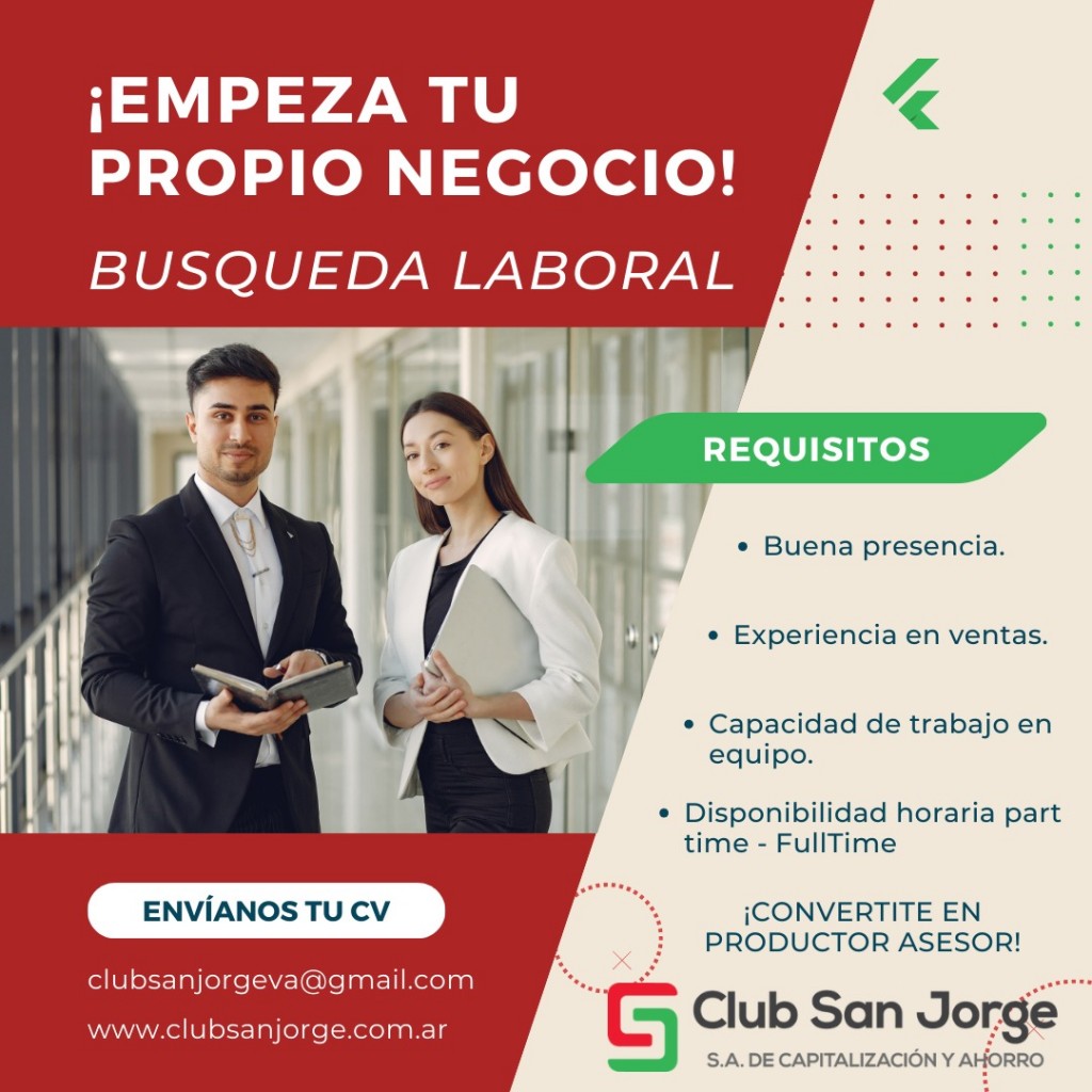 Villa Ángela: Club San Jorge te ofrece una excelente oportunidad laboral con formación profesional 