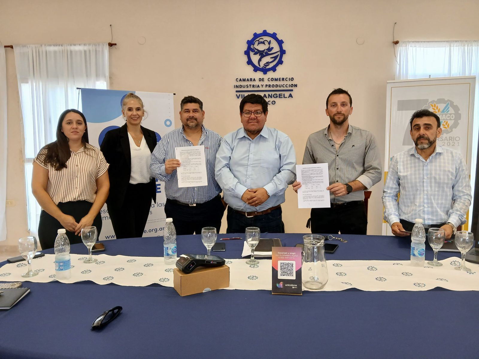 CÁMARA DE COMERCIO DE VILLA ÁNGELA FIRMÓ CONVENIO CON UNICOBROS