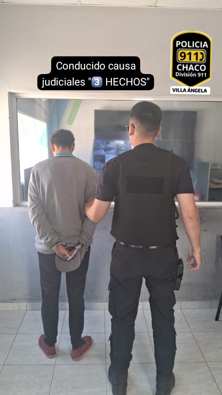 VILLA ÁNGELA: DETUVIERON A UN SUJETO CON VARIAS CAUSAS JUDICIALES 