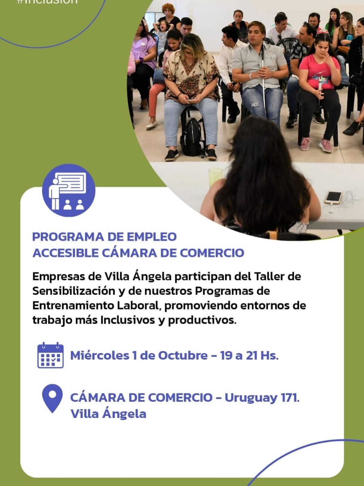 VILLA ÁNGELA: CÁMARA DE COMERCIO INVITA AL TALLER 
