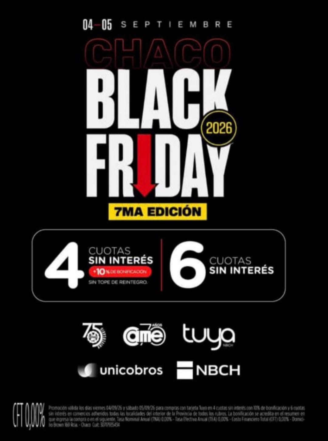 BLACK FRIDAY DEL INTERIOR: COMERCIOS DE TODO EL CHACO PODR&Aacute;N OFRECER FINANCIACI&Oacute;N EN 4 Y 6 CUOTAS