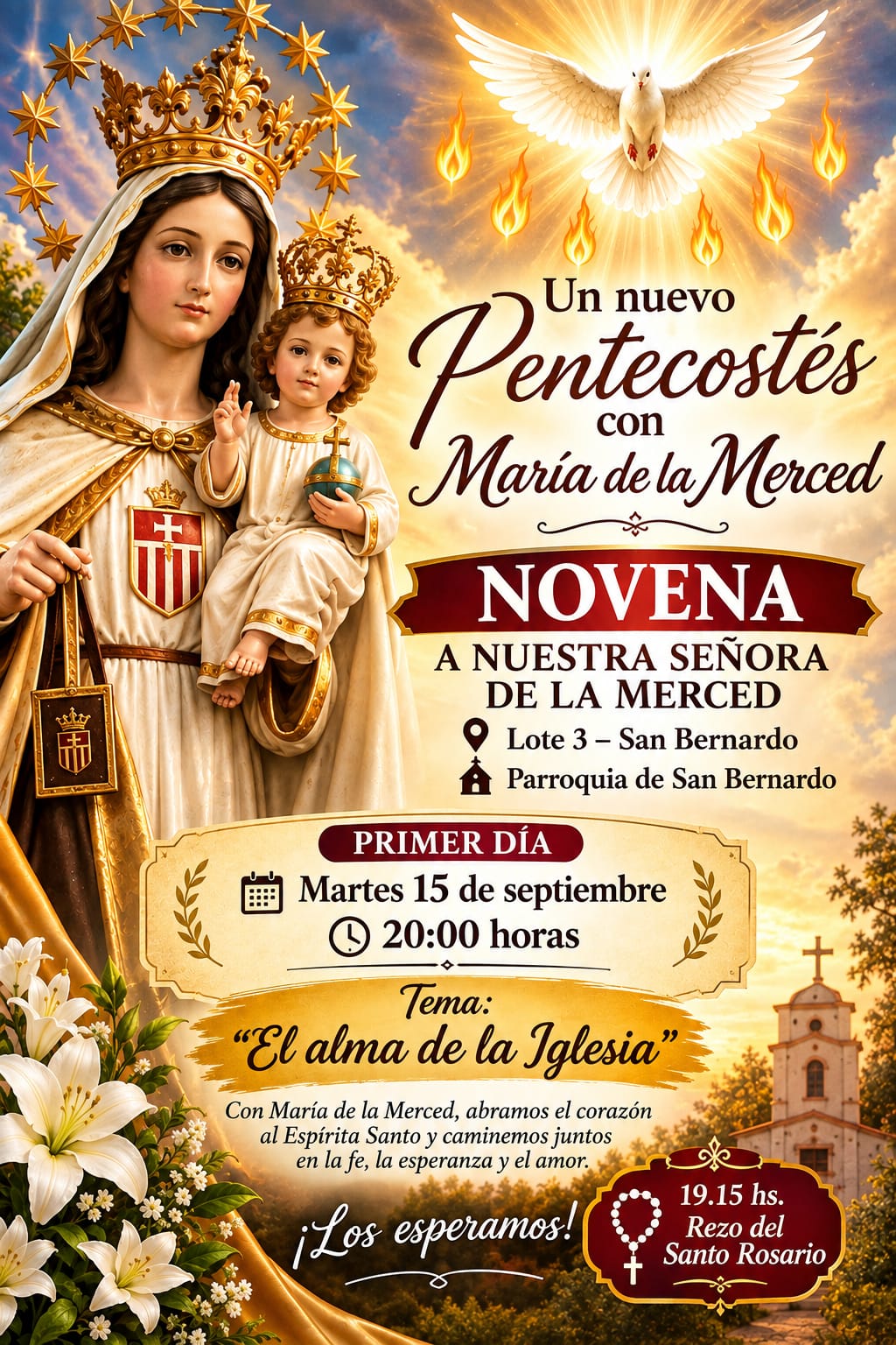 VILLA &Aacute;NGELA: NOVENA Y FESTIVIDAD DE LA VIRGEN DE LA MERCED EN LA COLONIA DOMINGO MATEU