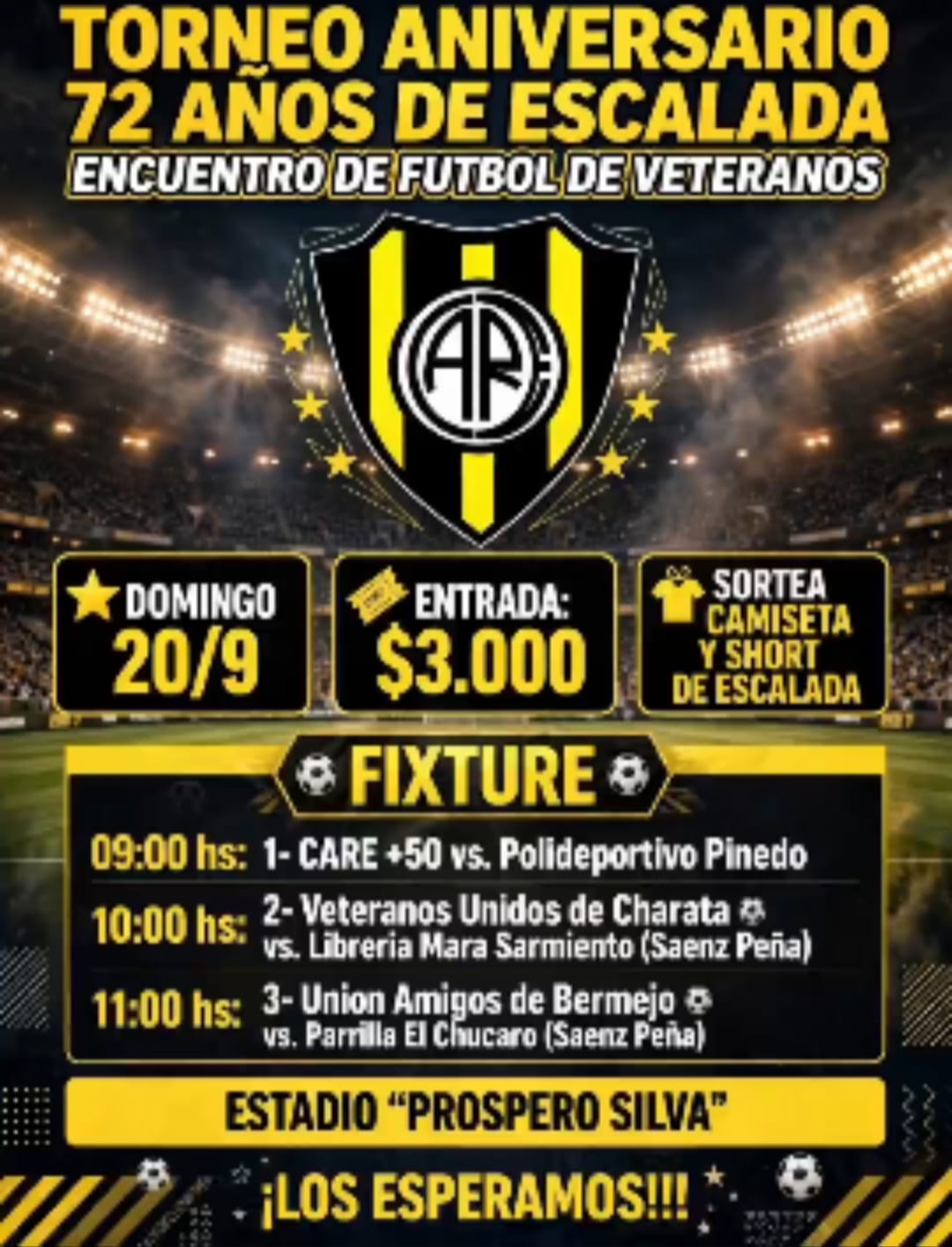 EL CLUB REMEDIOS DE ESCALADA FESTEJA SUS 72 A&Ntilde;OS CON UN ENCUENTRO DE F&Uacute;TBOL VETERANOS