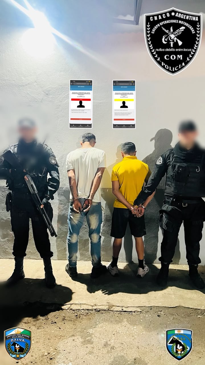 VILLA &Aacute;NGELA: DOS HOMBRES FUERON DEMORADOS Y TEN&Iacute;AN PEDIDOS DE DETENCI&Oacute;N VIGENTES