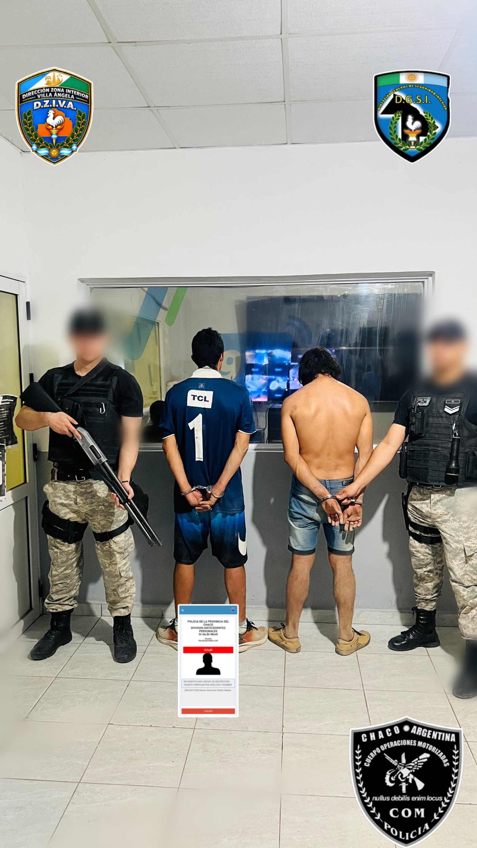 Villa &Aacute;ngela: DOS DEMORADOS TRAS UNA RI&Ntilde;A Y UNO TEN&Iacute;A PEDIDO DE DETENCI&Oacute;N ACTIVO