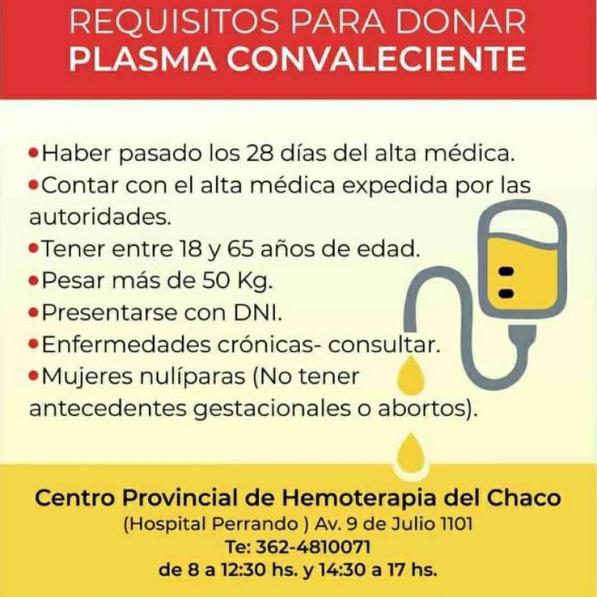 Villa Ángela: VERÓNICA ACEVEDO | EL HOSPITAL VILLA ÁNGELA SE PREPARA PARA RECIBIR Y DONAR PLASMA ““ser donante puede salvar vidas ya que el ibuprofeno para inhalar todavía no se habilitó en la provincia del Chaco”.