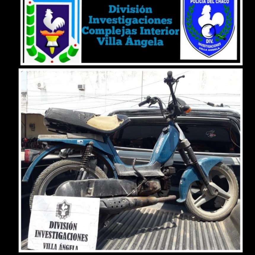 Villa &Aacute;ngela: RECUPERAN UNA MOTO ROBADA, LA ENCONTRARON ABANDONADA EN UN TERRENO BALD&Iacute;O