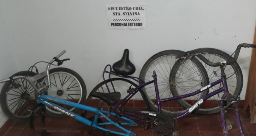 Santa Sylvina: RECUPERAN DOS BICICLETAS ROBADAS E IDENTIFICAN AL AUTOR DEL HECHO