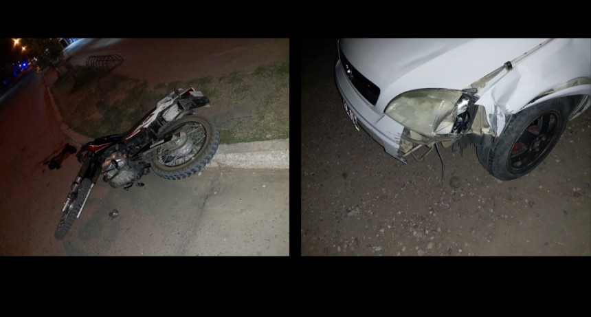 Villa &Aacute;ngela: DOS PERSONAS FUERON TRASLADAS AL HOSPITAL"SALVADOR MAZZA" TRAS UN ACCIDENTE DE TR&Aacute;NSITO ENTRE UNA MOTO Y UN AUTO