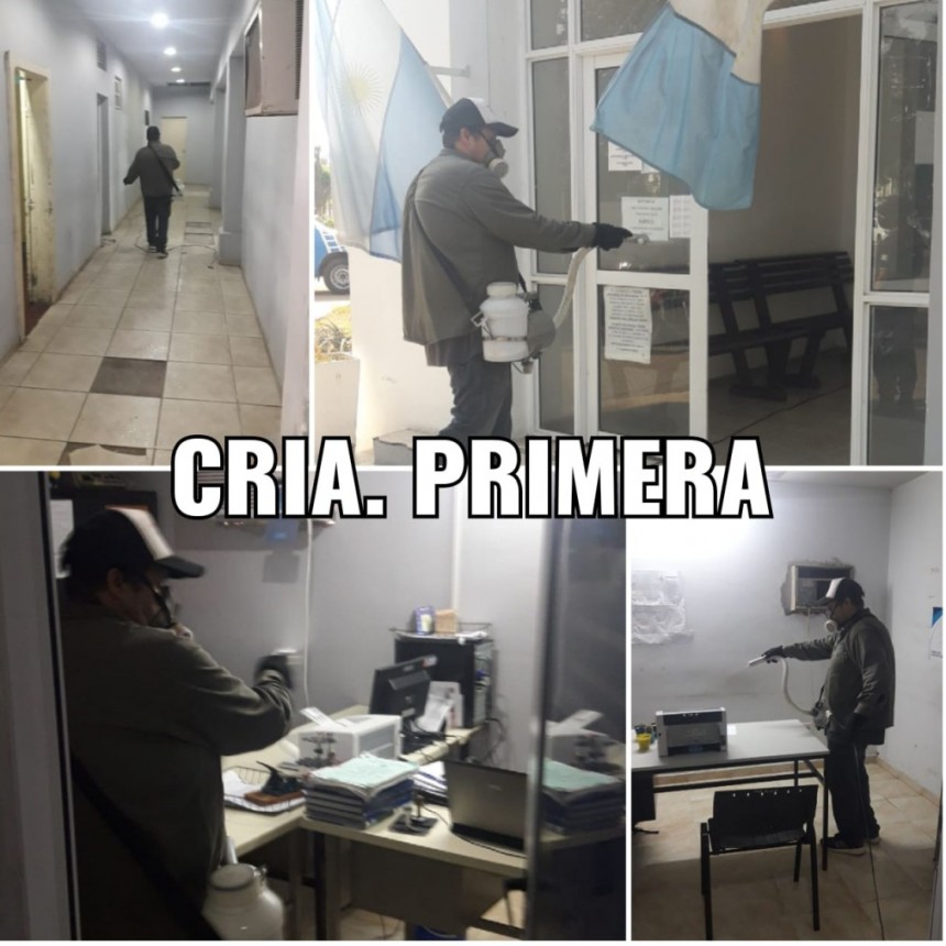 Villa &Aacute;ngela: SE REALIZARON TRABAJOS DE DESIFECCI&Oacute;N Y SANITIZACI&Oacute;N EN DISTINTAS DEPENDENCIAS POLICIALES
