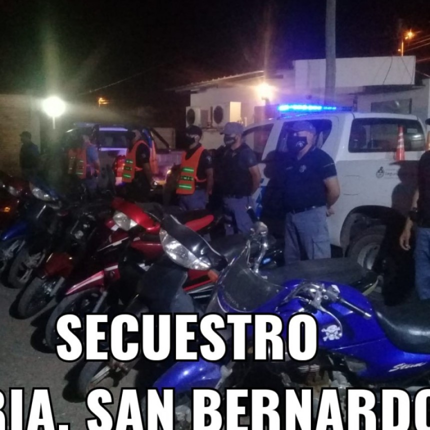 San Bernardo: IMPORTANTE SECUESTRO DE MOTOCICLETAS DURANTE LA SEMANA POR PARTE DEL PERSONAL POLICIAL DE SAN BERNARDO.