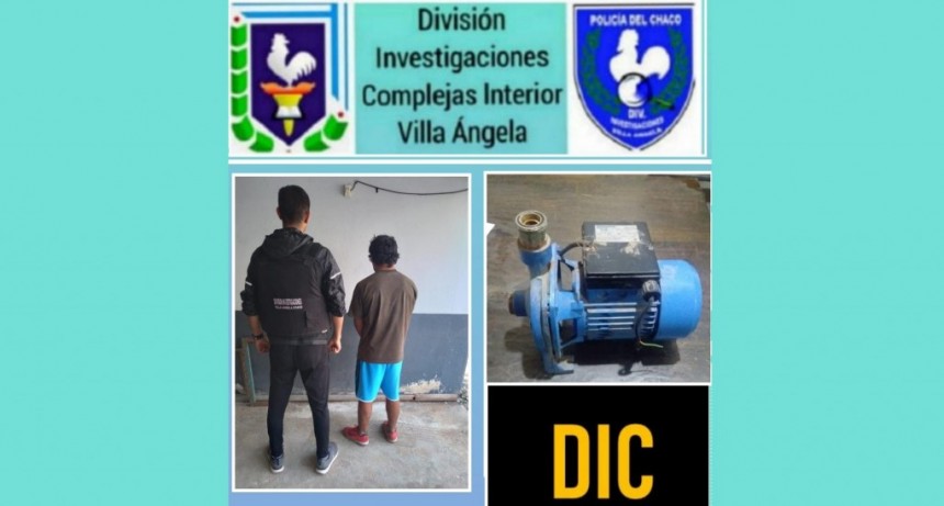 Villa &Aacute;ngela: RECUPERAN UNA BOMBA DE AGUA ROBADA Y DETIENEN AL SUPUESTO AUTOR | EL DETENIDO INTENTABA COMECIALIZARLA