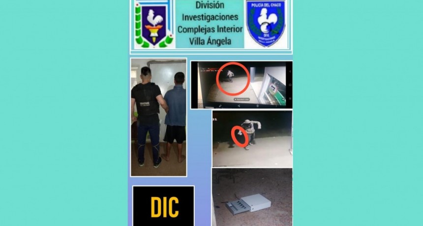 Villa &Aacute;ngela: ROMPIO EL VIDRIO DE INGRESO Y ROB&Oacute; LA CAJA REGISTRADORA Y EL PERSONAL POLICIAL LOGR&Oacute; SU DETENCI&Oacute;N