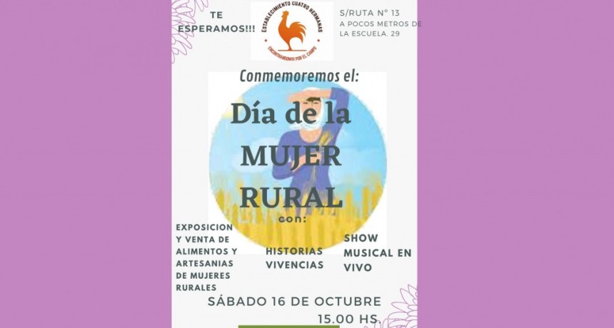 Villa Angela: SE REALIZA LA JORNADA DE LA MUJER RURAL ESTE S&Aacute;BADO EN EL ESTABLECIMIENTO CUATRO HERMANAS
