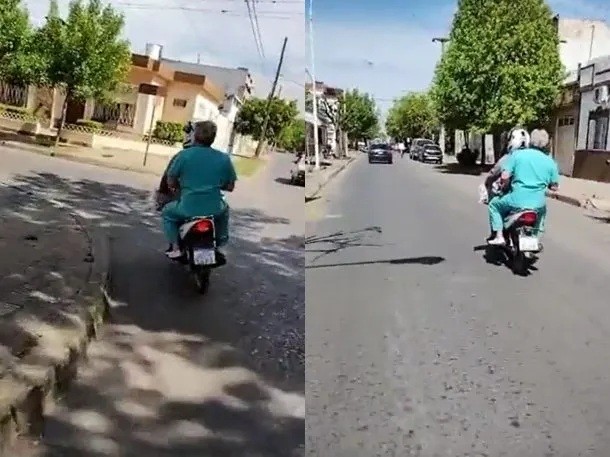 Insólito | San Pedro - Buenos Aires |  la ambulancia se fue sin el médico y lo llevaron en moto