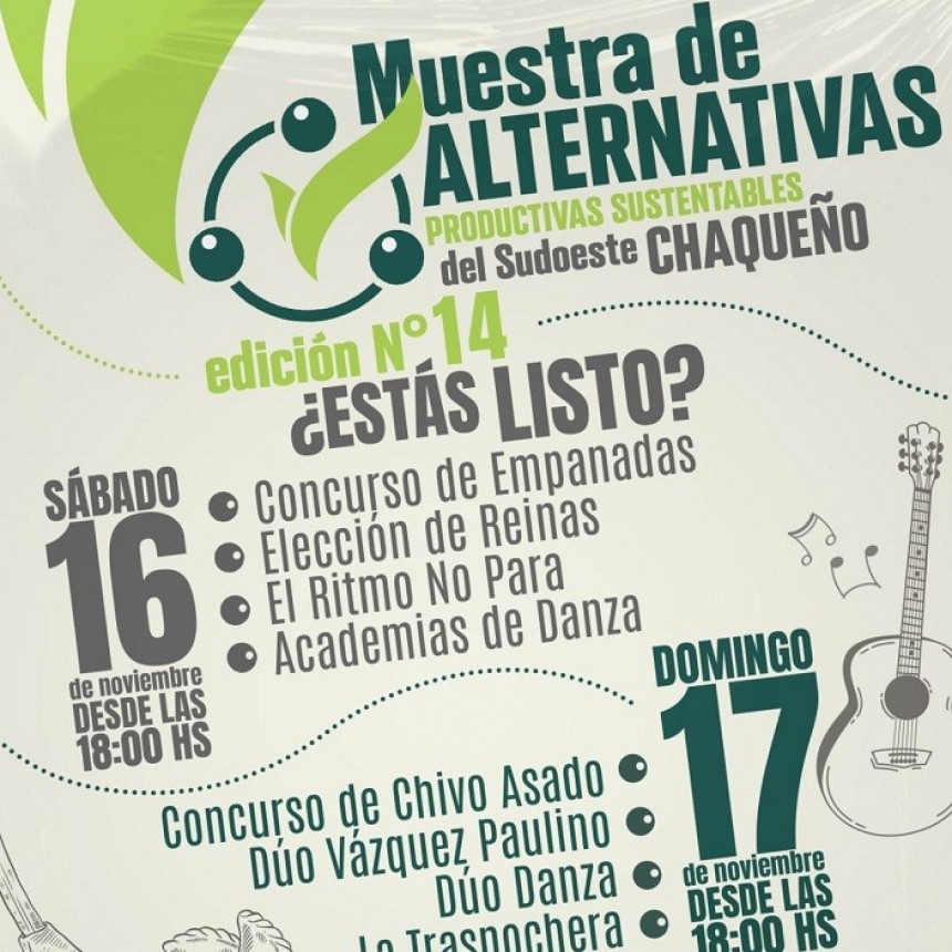 Villa &Aacute;ngela: 16 Y 17 DE NOVIEMBRE SE REALIZA LA MUESTRA DE ALTERNATIVAS PRODUCTIVAS SUSTENTABLE DEL SUDOESTE CHAQUE&Ntilde;O 2024