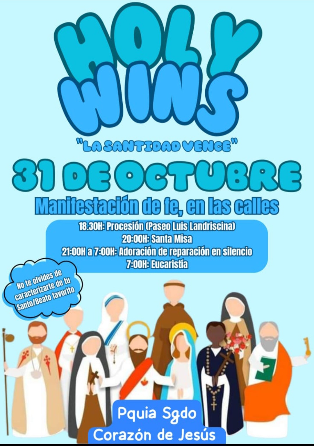 VILLA ÁNGELA: PARROQUIA SAGRADO CORAZÓN DE JESÚS INVITA A PARTICIPAR DEL HOLY WINS 