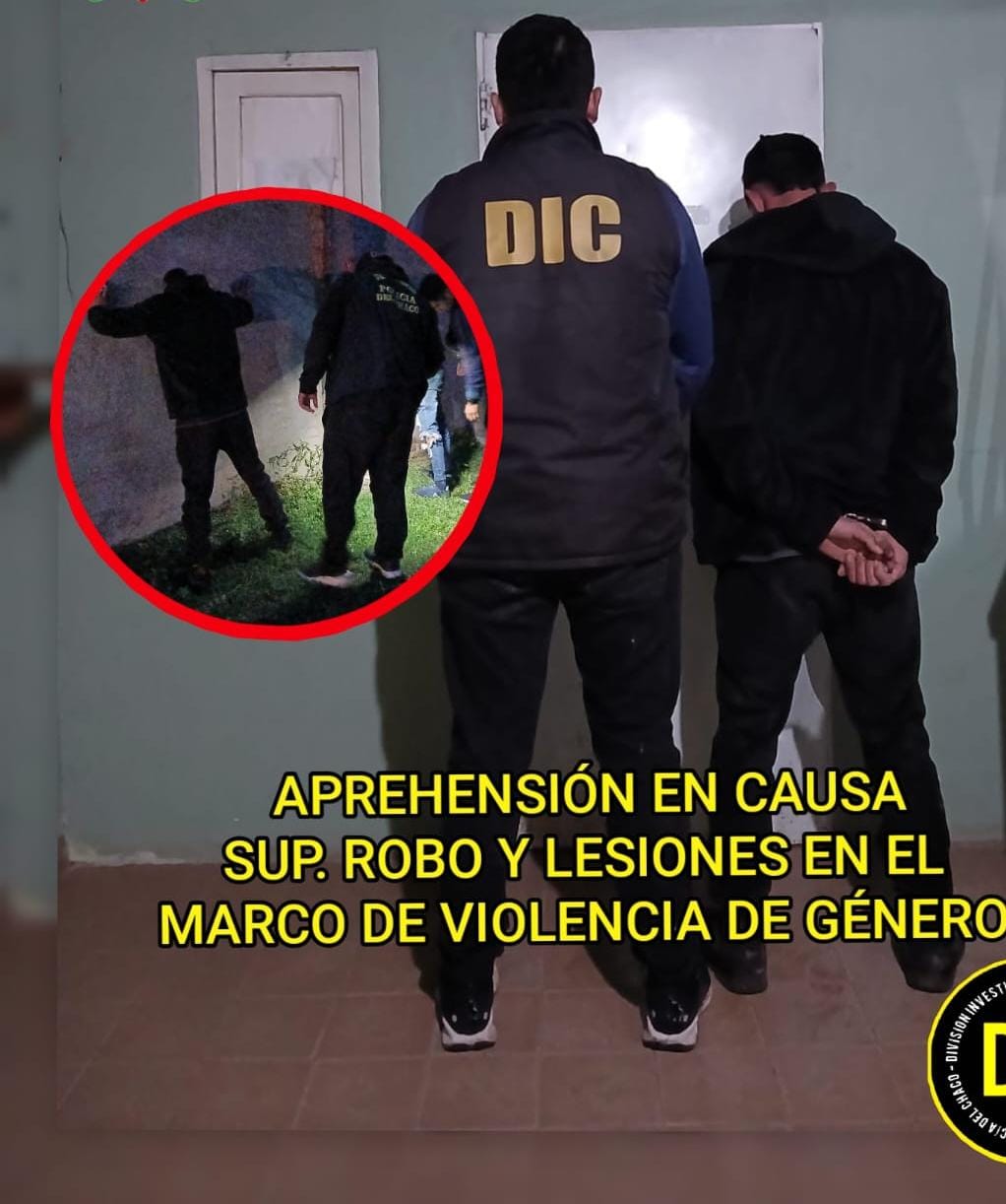 Villa Angela: LO BUSCABA LA JUSTICIA| INVESTIGACIONES LO LOCALIZ&Oacute; Y LO CONDUJO POR UNA CAUSA DE VIOLENCIA DE G&Eacute;NERO, LESIONES Y ROBO