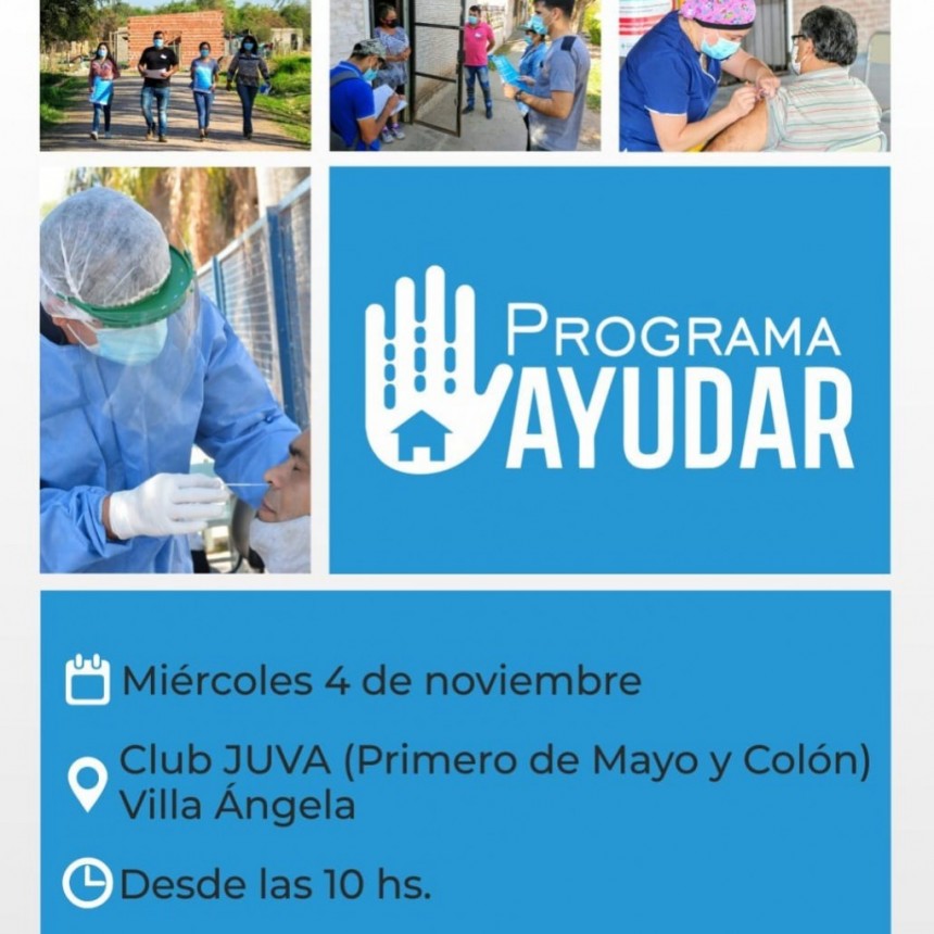 Villa &Aacute;ngela: NUEVO OPERATIVO DEL PROGRAMA AYUDAR HOY MI&Eacute;RCOLES 04 A LAS 10 HS. EN EL CLUB JUVA