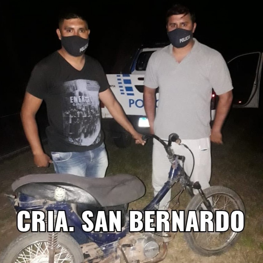 San Bernardo: LE ROBARON LA MOTO MIENTRAS TRABAJABA, EL PERSONAL POLICIAL LOGR&Oacute; EL RECUPERO