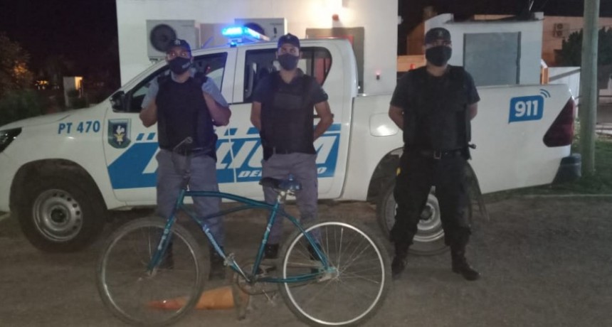 San Bernardo: LE ROBARON LA BICICLETA CUANDO TRABAJABA Y EL PERSONAL POLICIAL LOGRA EL RECUPERO