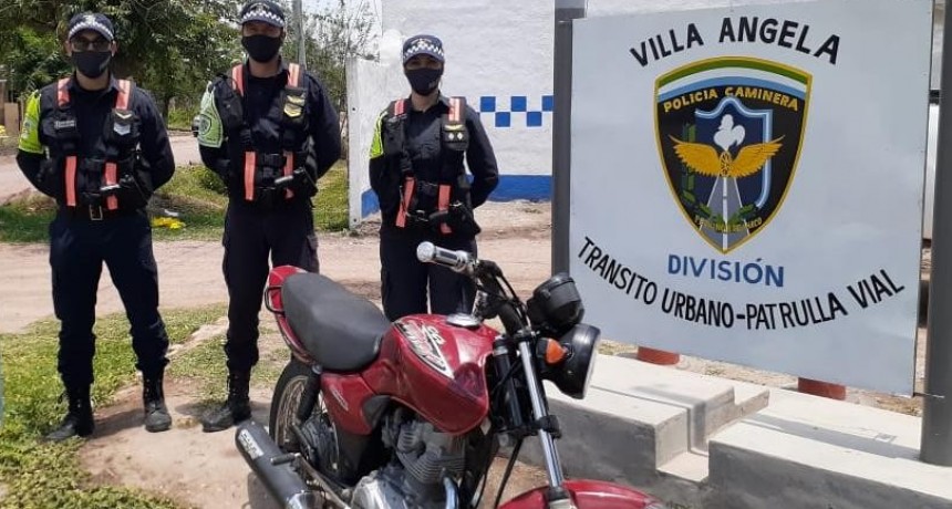 Villa &Aacute;ngela: PERSONAL POLICIAL LOGRA EL RECUPERO DE UNA MOTO CON PEDIDO DE SECUESTRO DESDE EL 2014