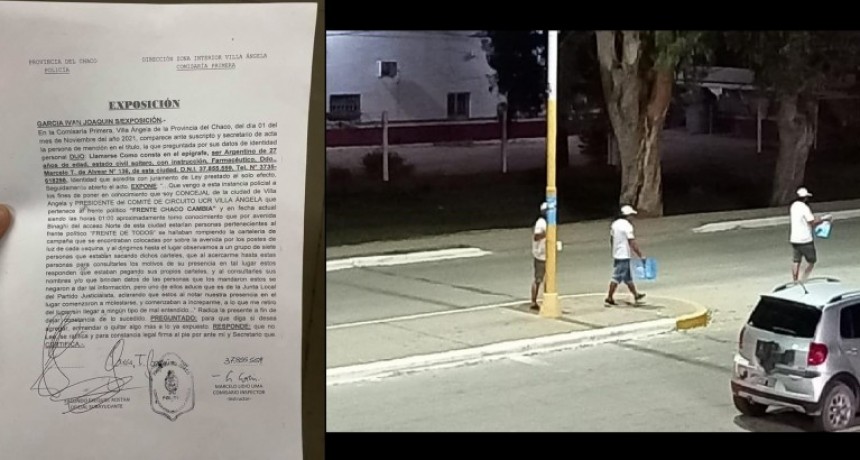 Villa &Aacute;ngela: JOAQU&Iacute;N GARC&Iacute;A EXPUSO Y REPUDI&Oacute; VANDALISMO EN LA CARTELER&Iacute;A DE &ldquo;CHACO CAMBIA
