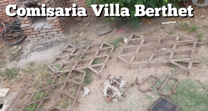 Villa Berthet:  ESCLARECIMIENTO DE UN ROBO DE HERRAMIENTAS RURALES 