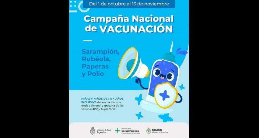 Villa &Aacute;ngela: SE EXTENDI&Oacute; HASTA EL 30 DE NOVIEMBRE LA CAMPA&Ntilde;A DE VACUNACI&Oacute;N CONTRA SARAMPI&Oacute;N, RUBIOLA, PAPERAS Y POLIOMIELITIS
